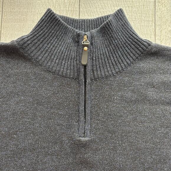 True Rock 1/4 Zip Blue Black Pullover Sweater Size Large - Picture 10 of 10